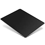 HONKID Metal Aluminum Mouse Pad, Office and Gaming Thin Hard Mouse Mat Double Sided Waterproof Fast and Accurate Control Mousepad for Laptop, Computer and PC,9.05'x7.08', Black