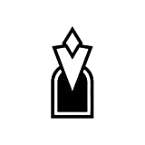 Quest Marker Chess Piece Symbol - Vinyl 6' Tall (Color: Black) Decal Laptop Tablet Skateboard car Windows Stickers