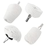 WTSCLS Polishing Wheel for Drill 4 Pack, Buffing Pads Wheel Polisher Kit with 1/4' Hex Shafts for Dremel Tools