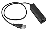 USB Plug Computer PC Laptop To RJ9 Female Adapter For Headset Work With Avaya Nortel Nt Yealink Viop POE NEC Mitel Office Desktop IP Telephone Phone Skype MSN Video Phone App Conference Work From Home