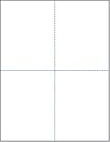 8-1/2 x 11 Laser and Inkjet Printer Postcards 4 up Per Page, (4-1/4' x 5-1/2' After Perf) 250 Sheets / 1000 Cards