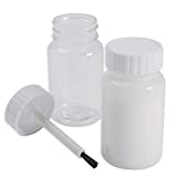 S&S Worldwide Refillable Glue/Paint Bottle with Attached Brush, Holds 2.7 oz. of Liquid (80ml), Resealable Screw-Top Keeps Liquid Fresh, Easily Portion & Dispense Paint or Glue , 3' Tall. Pack of 12.