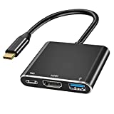 QCEs USB C to HDMI Adapter, USB-C Digital AV Multiport Adapter 4K HDMI TV Portable Dock, USB 3.0 and PD Charger Compatible with Nintendo Switch, MacBook Pro/Air, iPad Pro, Samsung Dex Galaxy S20/S10