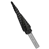 Industrial Grade OXMUL Step Drill Bit for Metal, 1/8 to 1/2, Coated M2 HSS, Heavy Duty for Stainless Steel, Mild Steel, Metal, Aluminum, Wood, Copper,13-Steps.2-Spiral-Flute #202