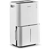 BUBLUE 4500 Sq. Ft 50 Pint Dehumidifier for Basements, Home and Large Room with Auto or Manual Drainage | 40db Industry Leading Noise Reducing | Integrated Air Filters, 3 Operation Modes and 24 hr Timer