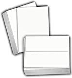 Hamilco White Cardstock Thick Paper - Blank Index Flash Note & Post Cards with Envelopes - Greeting Invitations Stationary 5 X 7' Heavy Weight 100 lb Card Stock for Printer (100 Pack - with Envelopes)