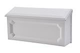 Gibraltar Mailboxes Windsor Small Capacity Rust-Proof Plastic White, Wall-Mount Mailbox, WMH00W04