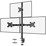 WALI Triple Monitor Stand, Fully Adjustable Three Monitor Desk Mount Fits 3 Screens up to 27 inch, 22 lbs. Weight Capacity per Arm (M003), Black