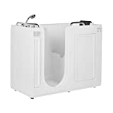 Empava 53” Walk-in Tub Freestanding Bathtub With Left Side Door, WIT373, White