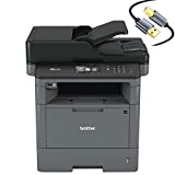 Brother MFC-L5705DWB All-in-One Wireless Monochrome Laser Printer for Office - Print Copy Scan Fax - 42 ppm, 3.7' Touchscreen LCD, 256MB RAM, Auto Duplex Printing, 50-Sheet ADF, Tillsiy Printer Cable