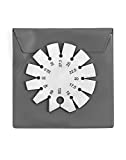 QWORK Bevel Gauge, Stainless Steel Axe Angle Gauge Round Shape Knife Angle Finder 15-120 Degree for Measuring Knife Angle