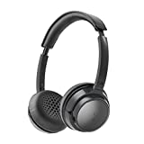 Avantree AH6B - Bluetooth 5.0 Wireless On Ear Headphones, Premium Sound, 22 Hrs Playtime, Soft Padding, Lightweight, Universal Compatible with Cell Phone, Tablet, PC, and Laptop, Black