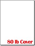 Heavyweight White Cardstock 8.5' x 11' - Thick Paper for Printing - Inkjet/Laser 80lb Cardstock (20 Sheets)