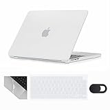 Se7enline Compatible with M2 MacBook Air Case 2022 13 inch for Model A2681 13.6 inch Matte Finish Laptop Hard Shell Case with Keyboard Protective Cover & Webcam Cover & Trackpad Protector,Transparent