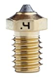 Diamondback Nozzles – V6 Compatible – Polycrystalline Solid Diamond Tip 3D Printer Nozzles, Improved Extrusion, Any Filament, Long Life, Wear Resistant, Layer Adhesion, USA Made (1.75mm x 0.4mm)