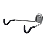 Bike Rack Wall Hook - Wall Mount Bike Storage and Garage Organization - Flip-Up Bicycle Rack with EVA Foam Padded Hangers, 50lbs Capacity by Stalwart