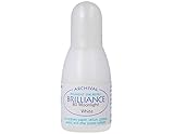 Tsukineko 20cc Brilliance Pigment Inker, Re-Ink Brilliance Inkpads and Dew Drops, Moonlight White