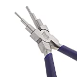 The Beadsmith Wire Bending Pliers - Consistently make up to 6 size loops & jump rings, 2-9mm - 5.75' long (160mm) - Polished Steel Head, Comfort Grip Handle, Tool for Jewelry Making