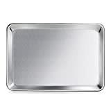 New Star Foodservice 36800 Commercial-Grade 12-Gauge Aluminum Open Bead Sheet Pan/Bun Pan, 18' L x 26' W x 2' H (Full Size) | Measure Oven (Recommended)