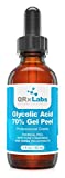 Glycolic Acid 70% Gel Peel with Chamomile and Green Tea Extracts - Professional Grade Chemical Face Peel for Acne Scars, Collagen Boost, Wrinkles, Fine Lines - Alpha Hydroxy Acid - 1 Bottle of 1 fl oz