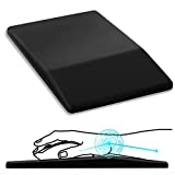 ERGOPOLLO Ergonomic Mouse Pad with Support, Large Comfortable Soft Memory Foam Mousepad for Wrist Rest Pain Relief, Thick Mouse Mat with Non-Slip Gel Base for Laptop Computer Office Desk, Black