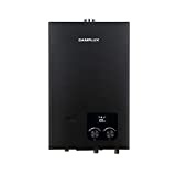 Camplux 2.64 GPM Residential Indoor Tankless Water Heater,On-Demand Instant Water Heater with Fahrenheit Digital Display, Liquefied Propane Gas Water Heater for Small Homes, Apartments Use, Black