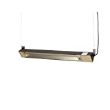 TPI Corporation, OCH-46-120V-CE, Fostoria OCH Quartz Tube Electric Indoor/Outdoor Infrared Heater, 48in lg., Steel, 120 Volts, 1500-Watts, Includes Cord and Plug, Powder Coated Brown
