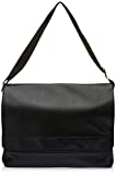 Kenneth Cole REACTION Grand Central Vegan Leather Bag Laptop & Tablet Crossbody Travel Shoulder Case, Black Laptop Messenger, 15'