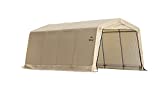 ShelterLogic 10' x 20' x 8' All-Steel Metal Frame Peak Style Roof Instant Garage and AutoShelter with Waterproof and UV-Treated Ripstop Cover