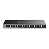 TP-Link 16 Port Gigabit Switch | Easy Smart Managed | Plug & Play | Limited Lifetime Protection | Desktop/Wall-Mount | Sturdy Metal w/ Shielded Ports | Support QoS, Vlan, IGMP and LAG (TL-SG116E)
