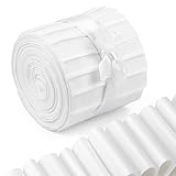 Fabric Jelly Rolls, Jelly Roll Fabric Strips for Quilting, Patchwork Craft Cotton Quilting Fabric, Quilting Fabric, Plain Weave Cotton Fabric (White)