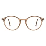 TIJN Blue Light Blocking Glasses Men Women Vintage Thick Round Rim Frame Eyeglasses