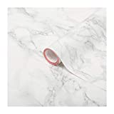 d-c-fix Self Adhesive Peel and Stick Waterproof Contact Paper for Kitchen and Bath Countertops Cabinets and DIY, Grey Marble, 26.5'' x 78.7'
