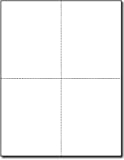 65lb White Printable Postcards - Blank Postcard Paper - Perforated 4 per Sheet - for Inkjet/Laser Printers - 25 Sheets / 100 Postcards
