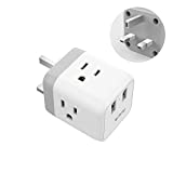 US to UK Plug Adapter - Ireland Hong Kong Type G Travel Adapter, TROND International Power Adapter with 3 American Outlets 2 USB, USA to British England Dubai Scotland Outlet Adaptor Travel Essentials
