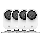 YI 4pc Security Home Camera, 1080p 2.4G WiFi Smart Indoor Nanny IP Cam with Night Vision, 2-Way Audio, AI Human Detection, Phone App, Pet Cat Dog Cam - Works with Alexa and Google