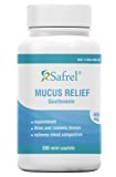 Safrel Pharma Mucus Relief Guaifenesin 400 mg - 200 Count (Mini Caplets) Fast Acting Expectorant, Thins and Loosens Mucus, Relieves Chest Congestion, Cough, Cold and Flu | Compare to Mucinex Tablets