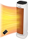 PELONIS PHTPU1501 Ceramic Tower 1500W Indoor Space Heater with Oscillation, Remote Control, Programmable Thermostat & 8H Timer, ECO Mode, Tip-Over Switch & Overheating Protection, White
