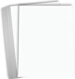 Hamilco White Cardstock Thick Paper – 8 1/2 x 11' Blank Heavy Weight 80 lb Cover Card Stock - for Brochure Award and Stationery Printing - 50 Pack