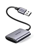 UGREEN USB SD Card Reader USB 3.0 to Micro SD Card Adapter Aluminum Multi 2-in-1 Portable External Memory Card Readers for Camera SD MicroSD TF SDHC SDXC UHS-I Mac OS Windows Linux Computer PC Laptop