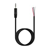 Fancasee (6 ft) Replacement 3.5mm Male Plug to Bare Wire Open End TRS 3 Pole Stereo 1/8' 3.5mm Plug Jack Connector Audio Cable for Headphone Headset Earphone Cable Repair
