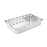 Winco Anti-Jamming Steam Pan, Full-Size x 4-Inch,Stainless Steel,Medium
