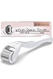 Kitsch Derma Roller Kit .25 mm Micro Derma Roller for Face & Body | Holiday Gift skin care | Micro needling Derma Roller Microdermabrasion | 540 Microneedle Face roller w/E-Book+Case (White)