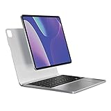 Brydge iPad 12.9 MAX+ Wireless Keyboard Case with Multi-Touch Trackpad for iPad Pro 12.9-inch (3rd, 4th & 5th Gen), Integrated Magnetic SnapFit Case | Silver Keyboard with White Case