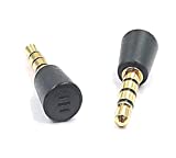 RUITROLIKER 2PCS 3.5MM Microphone Mini Microphone for PS4 Xbox One Games Controller Phones laptops Tablets recorders