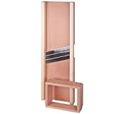 CKG Heavy Duty Stainless Steel Compact Wooden Mandolin Cabbage Shredder with Hand Safety Guard - Large Slicer Vegetable Cutter for Super-Fast Shredding & Slicing - 61cm/24'