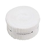 COTTONVILL 20COUNT Cotton Solid Quilting Fabric (2.5inch Strip, 01-White)