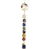 Anjiucc Tree of Life Handmade 7 Chakras Stones Healing Crystals Tree of Life Hanging Ornament for Home Decor