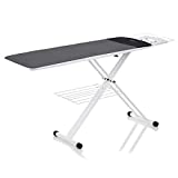 Reliable 320LB Home Ironing Board - Made in Italy 2-in-1 Home Ironing Table with Large 55 Inch Pressing Surface (Extended), Iron Board Made with Heavy-Duty Tube Frame Construction, Strong Iron Rest