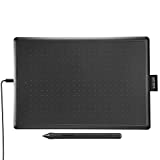 One by Wacom Medium Graphics Drawing Tablet, Portable and Versatile for Students & Creators,10.9 x 7.4 inches, Ergonomic 2048 Pressure Sensitive Pen, Compatible with Chromebook, Mac & Windows
